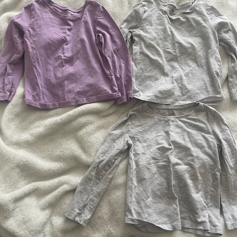 3 long sleeve toddler H&M shirts